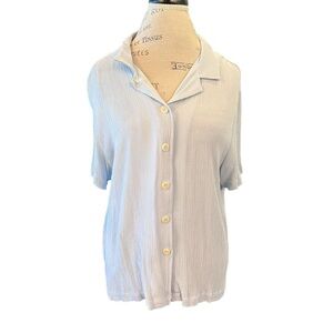 For Days Baby Blue Lightweight Button Down